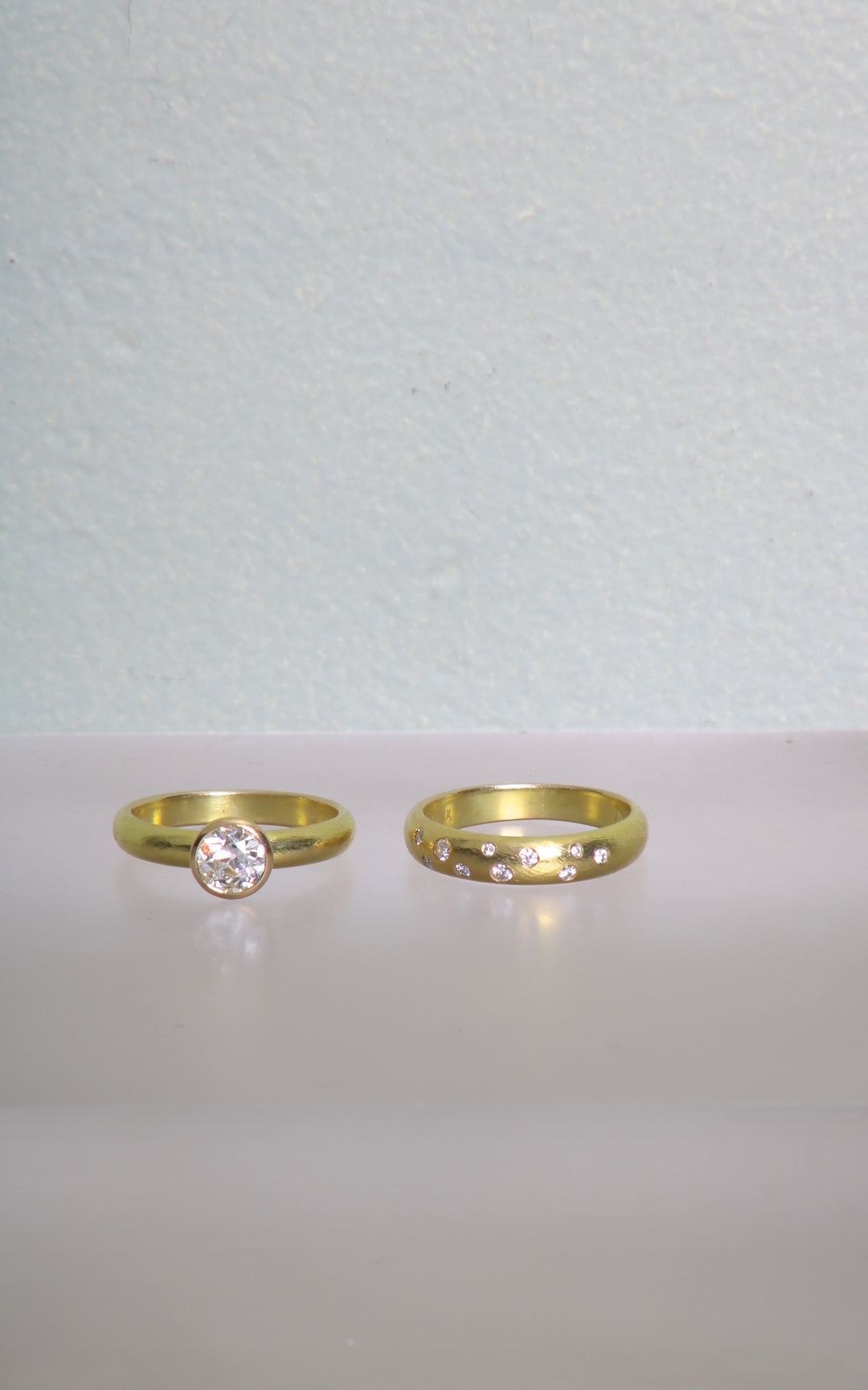 Rounded, Whimsical Set Diamond Ring (09409)