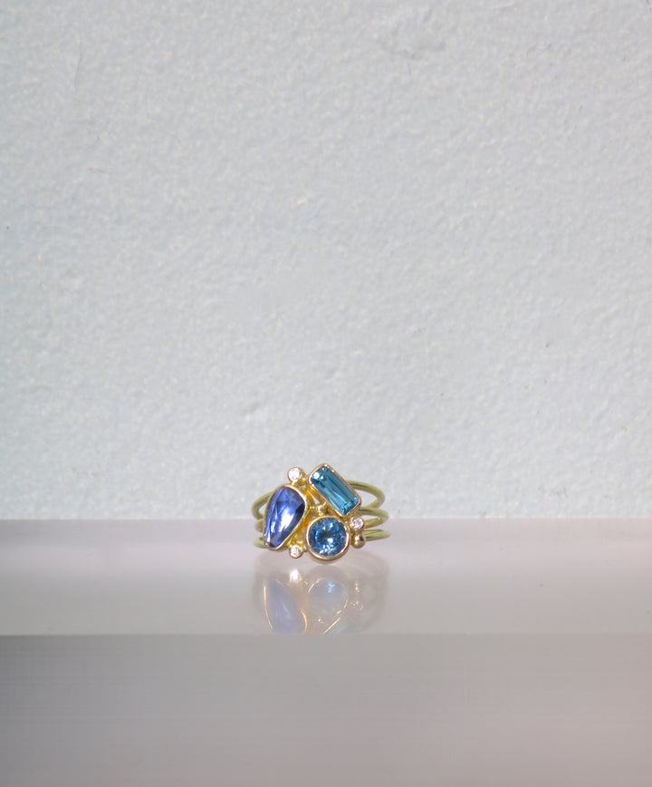 Mixed Cut Sapphire Ring (09471)