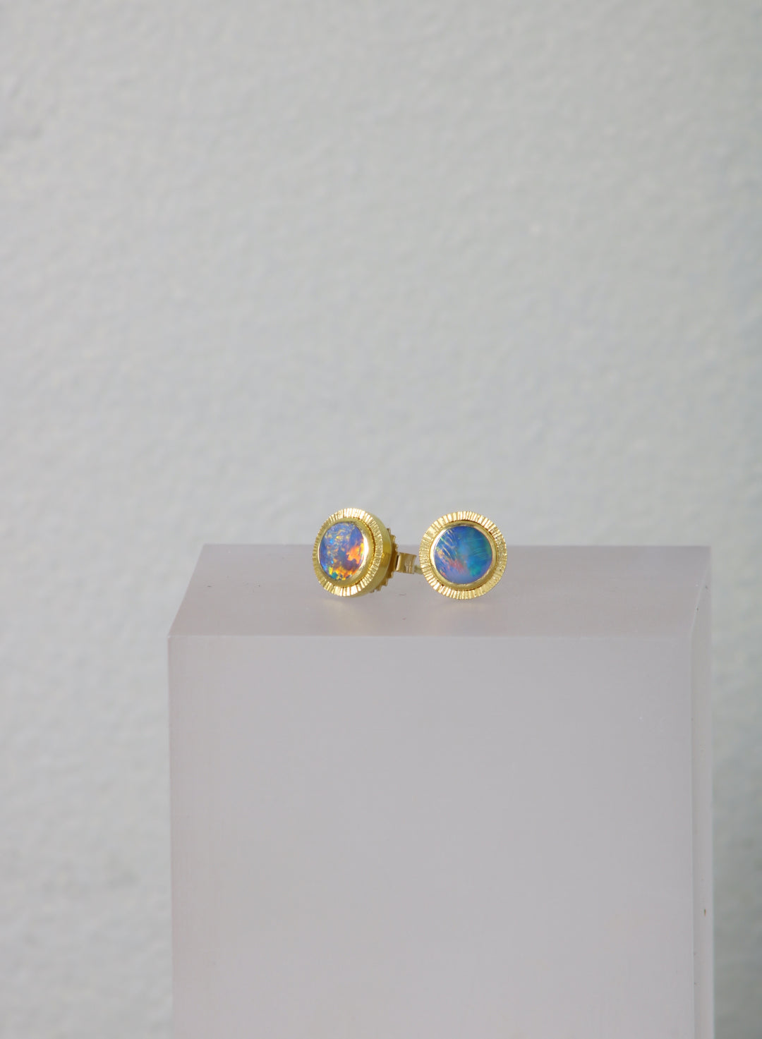 Opal Stud Earrings (08703) - Ormachea Jewelry