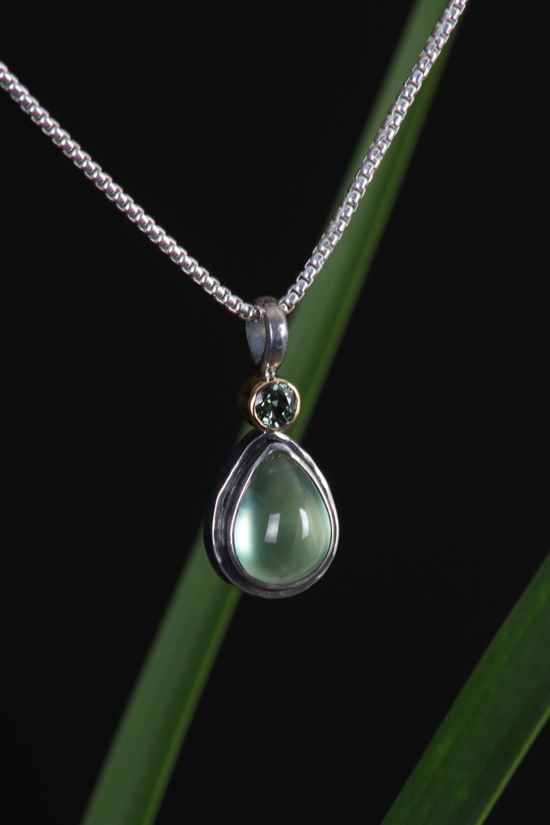 Tourmaline and Green Aquamarine Pendant (B353)