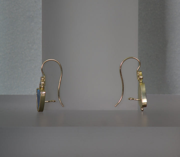 Opal and Diamond Cluster Earrings (B365)