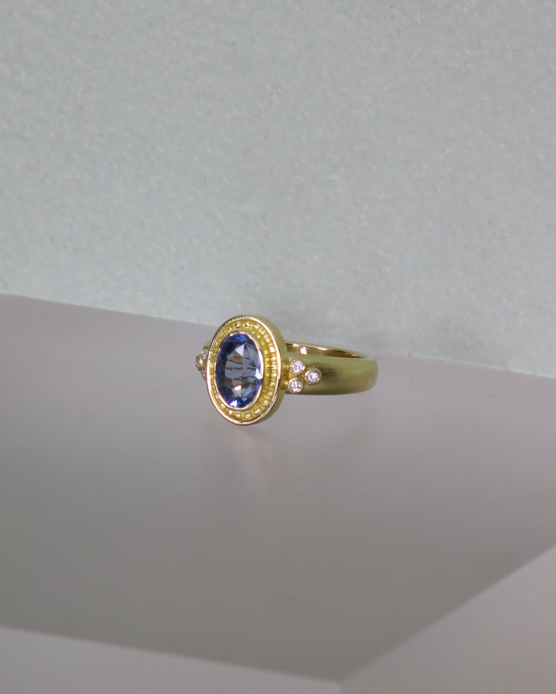 Sapphire Ring with Diamond Accents (B389)