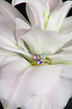 Load image into Gallery viewer, Mixed Gemstone Three Band Ring (09248)
