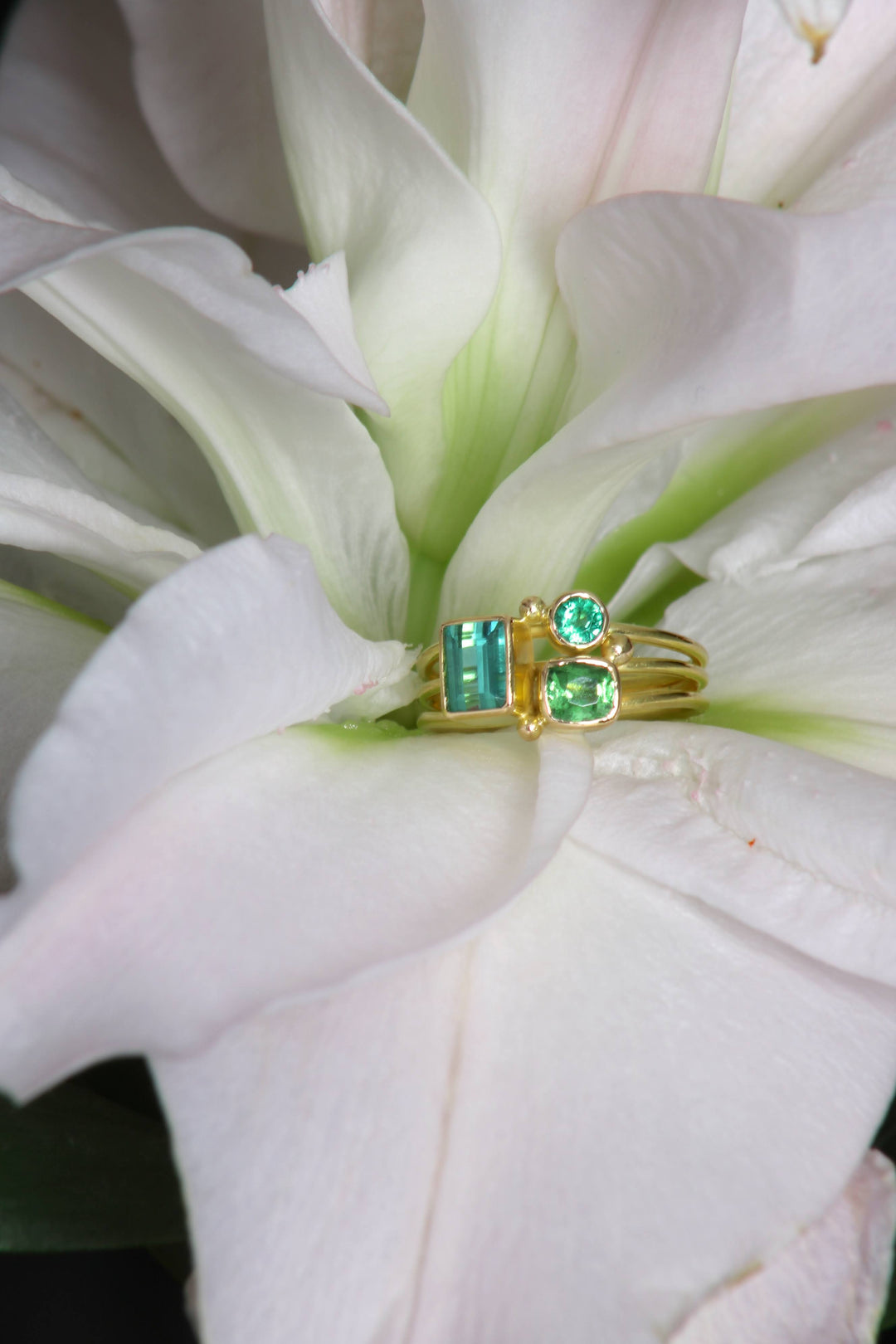 Emerald and Tourmaline Ring (09249)