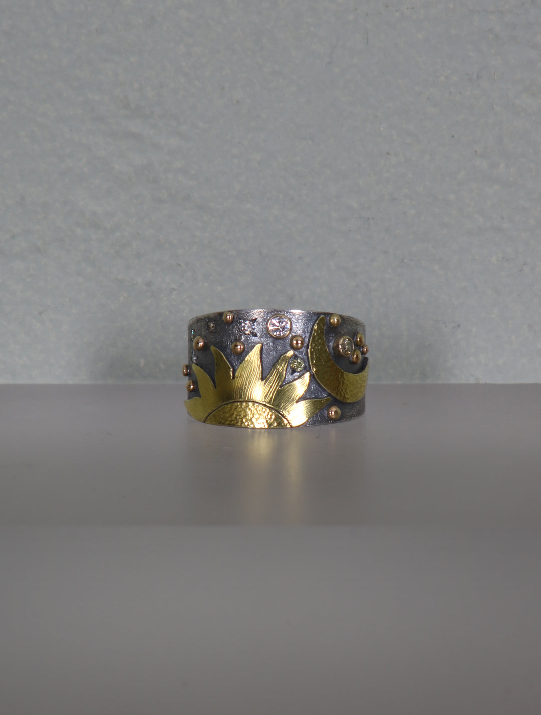 Celstial Designed Mixed Metal Ring (B414)