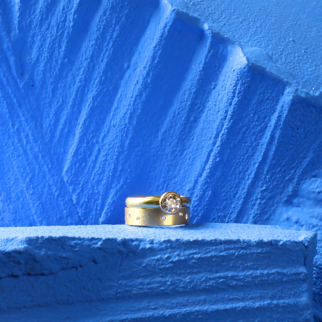Diamond Speckled Wedding Band (09631)