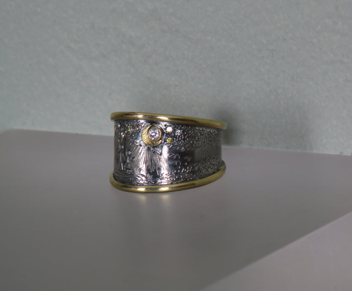 Mixed Metal "Story" Ring (B416)