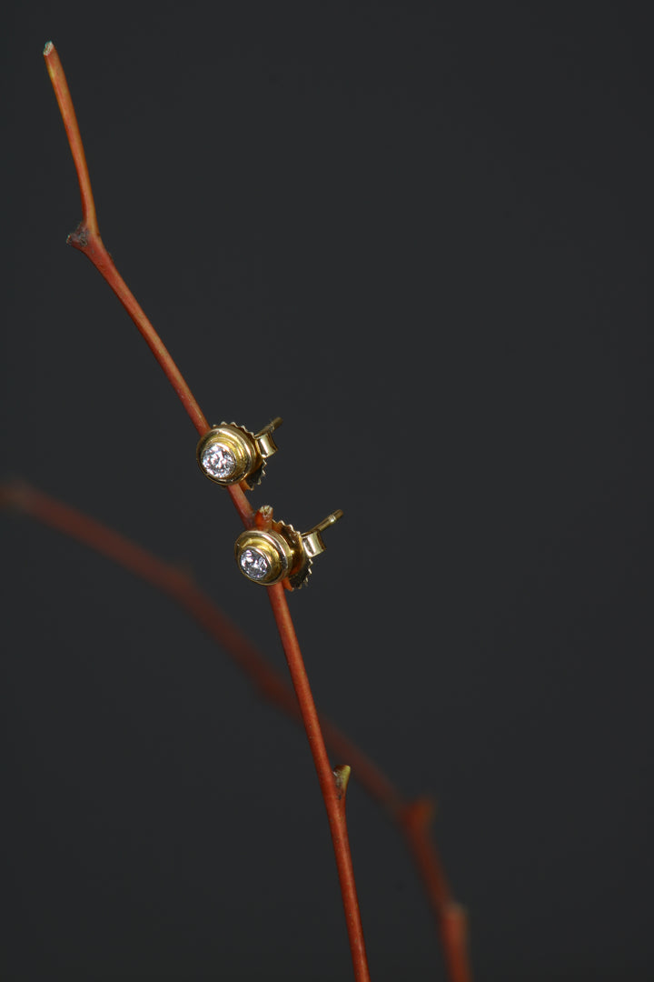 Diamond Stud Earrings (B386)