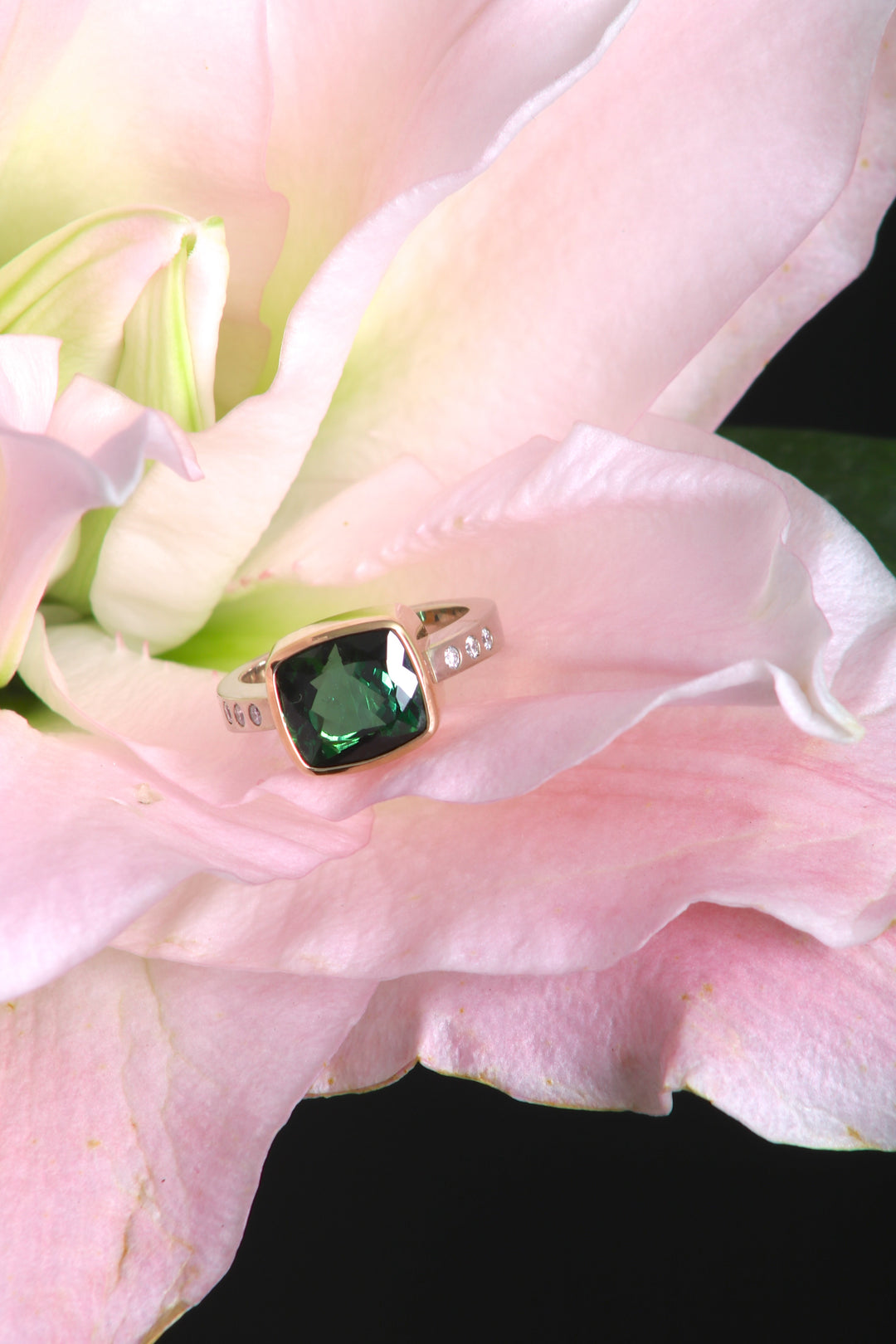 Tourmaline and Diamond Ring (09255)