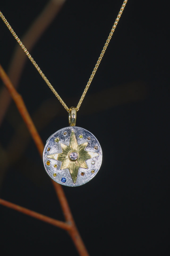 North Star Disk Pendant (B430)