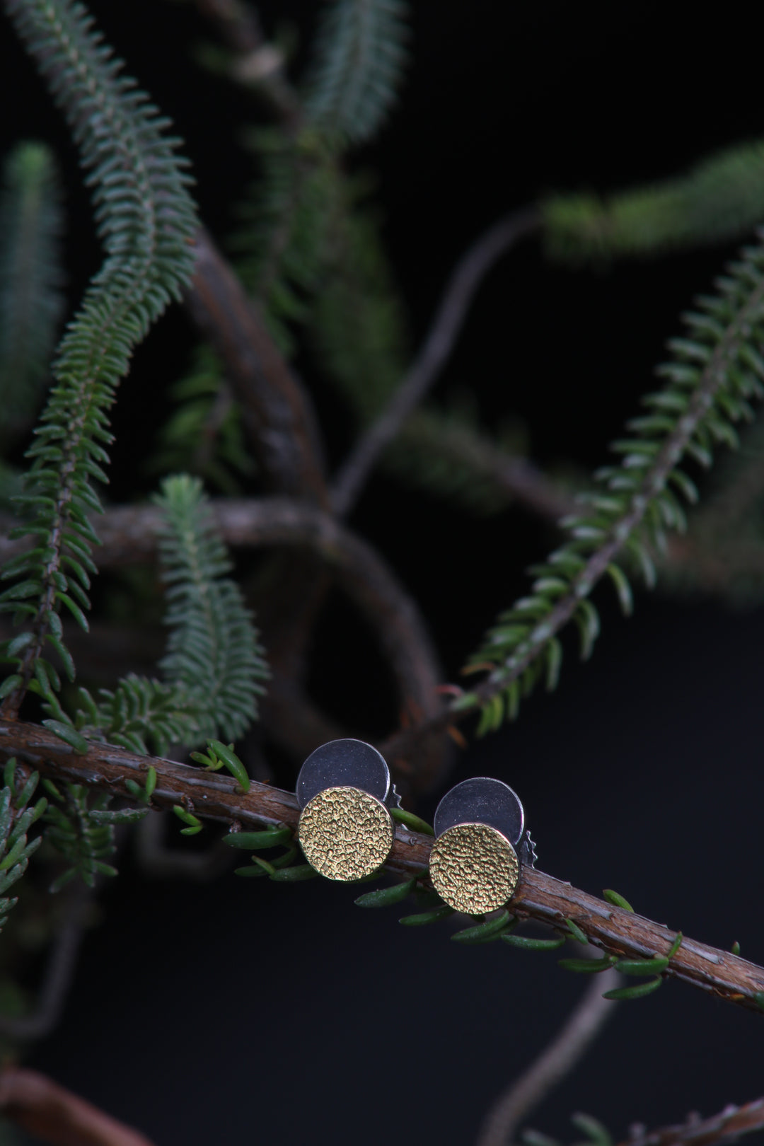 Mixed Metal Stud Earrings (B194)