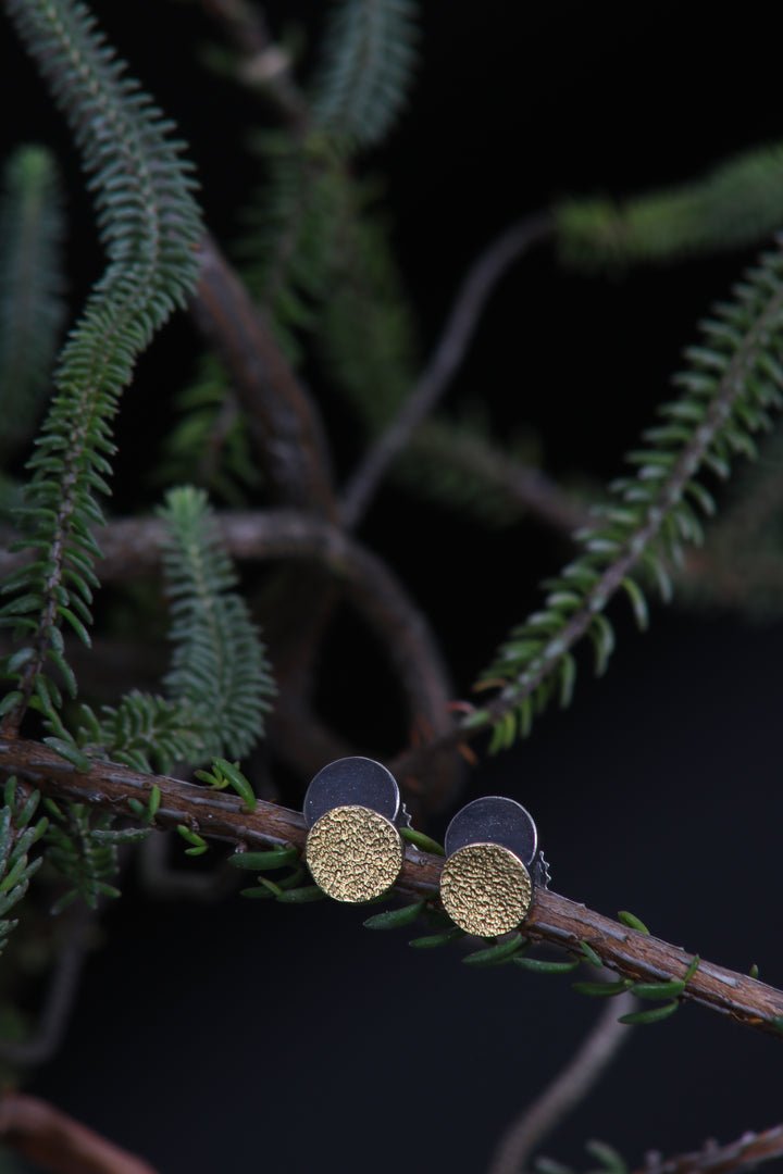Mixed Metal Stud Earrings (B194)