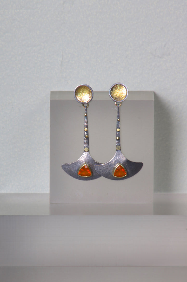 Tumi Inspired Mexican Opal Earrings (09801)