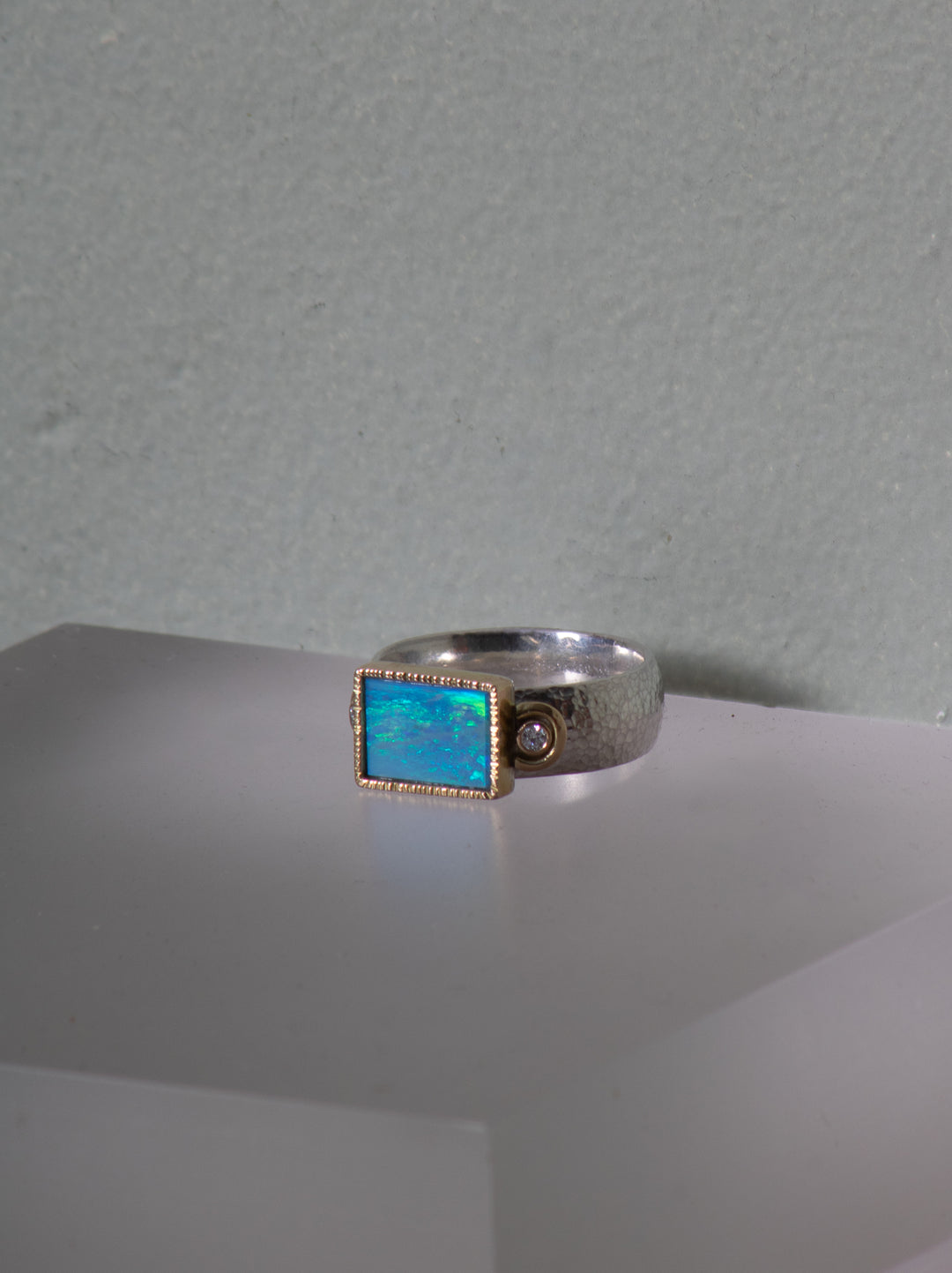 Mixed Metal and Opal Ring (B471)