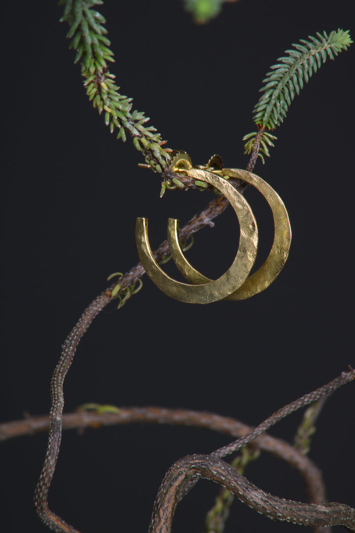 Half Hoop Crescent Earrings (B216)