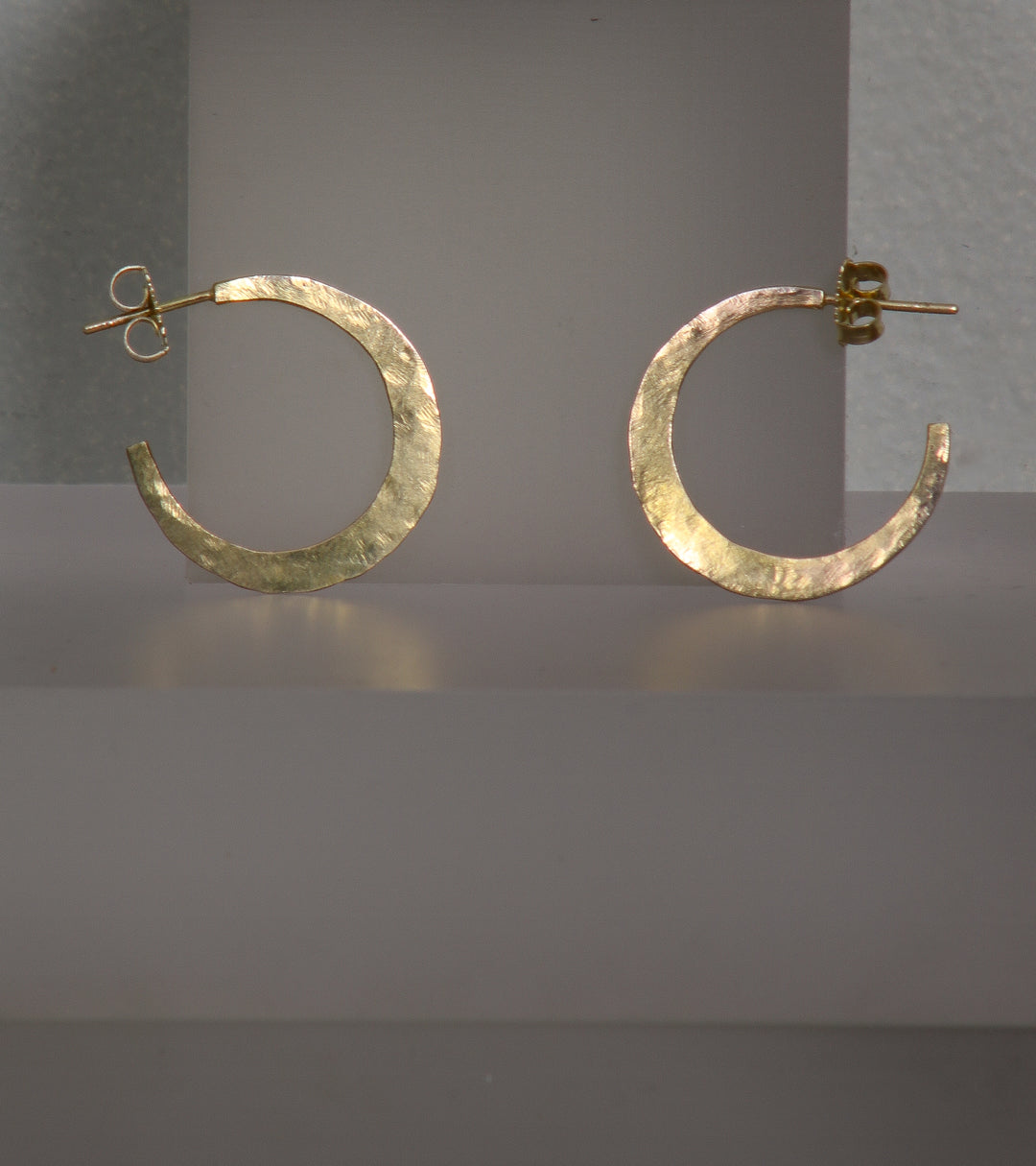 Half Hoop Crescent Earrings (B216)