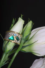 Load image into Gallery viewer, Emerald and Mixed Gemstone Ring (09295)
