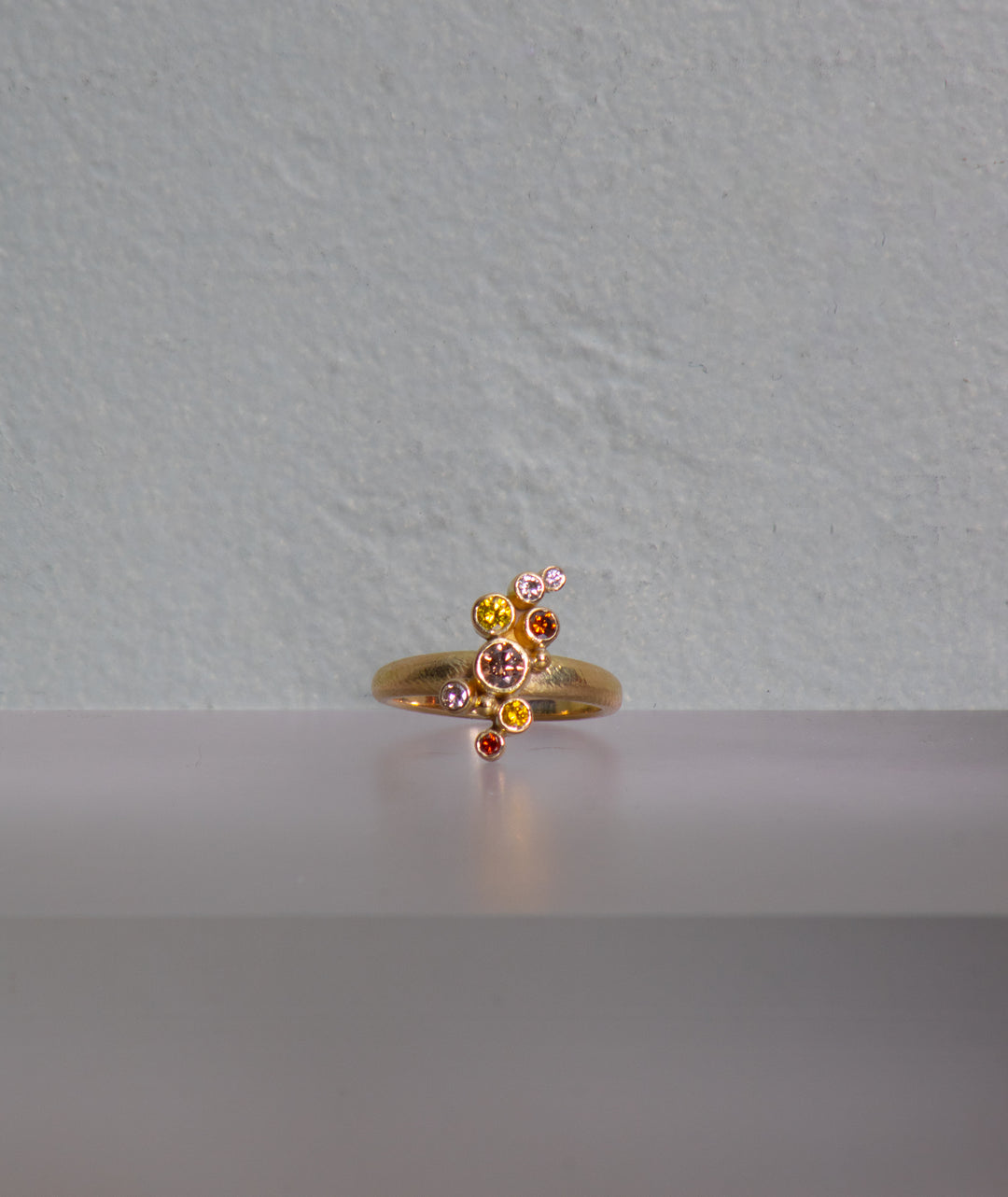 Floating Clustered Diamond Ring (B507)