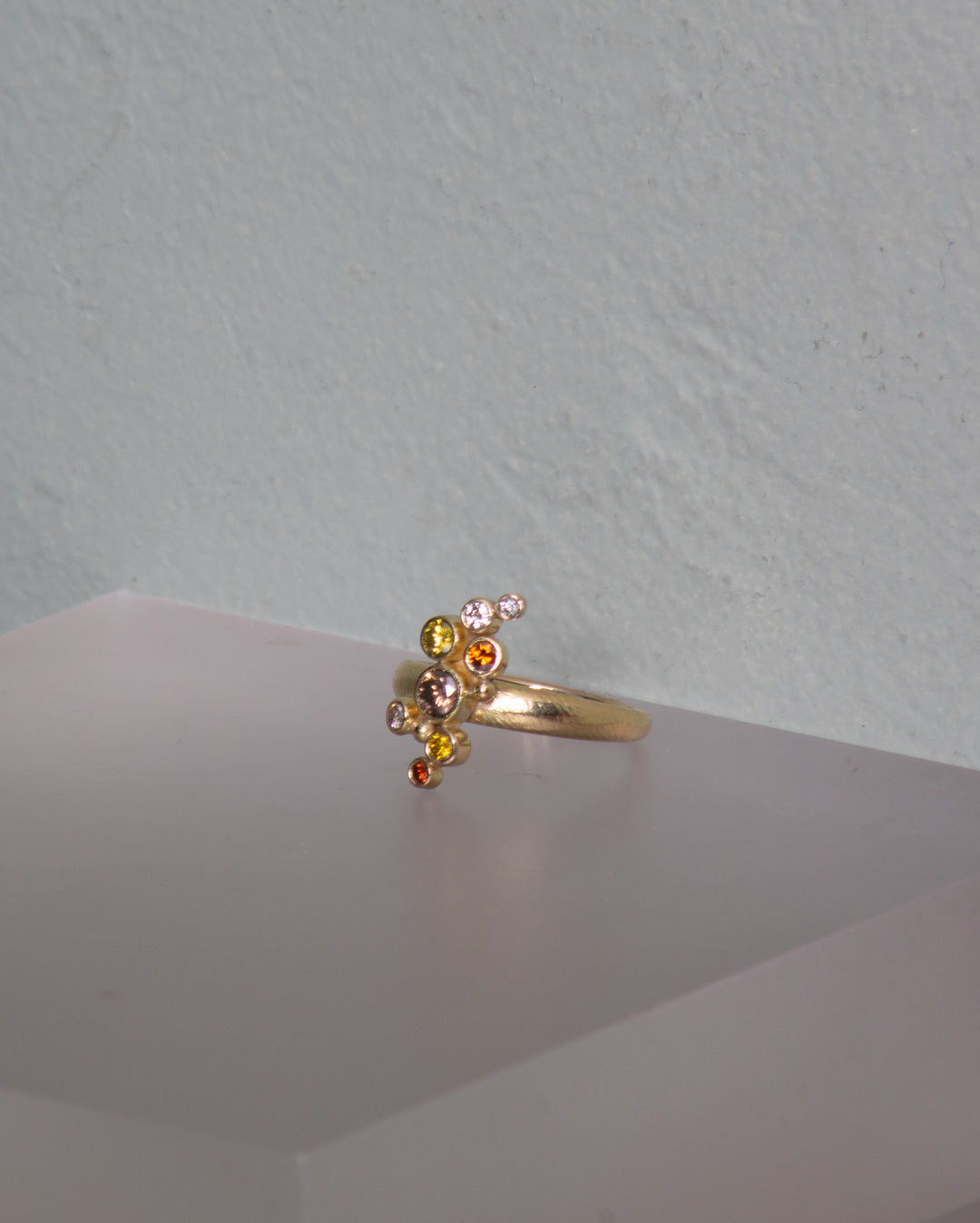 Floating Clustered Diamond Ring (B507)