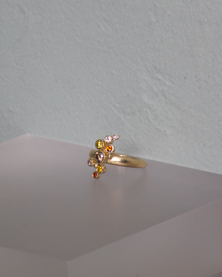 Floating Clustered Diamond Ring (B507)