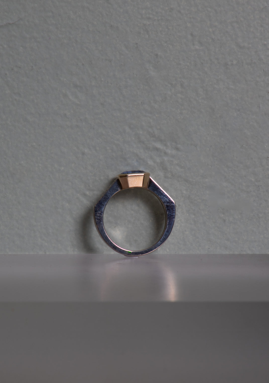 Sapphire and Diamond White and Yellow Gold Ring (B503)