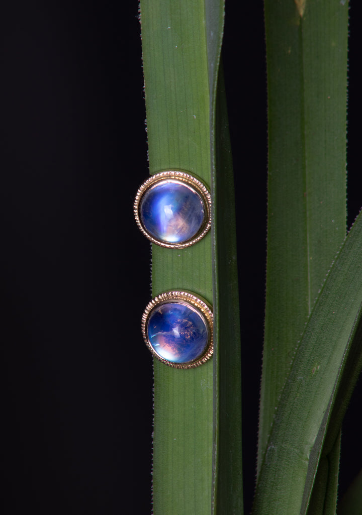 Moonstone Stud Earrings (B526)