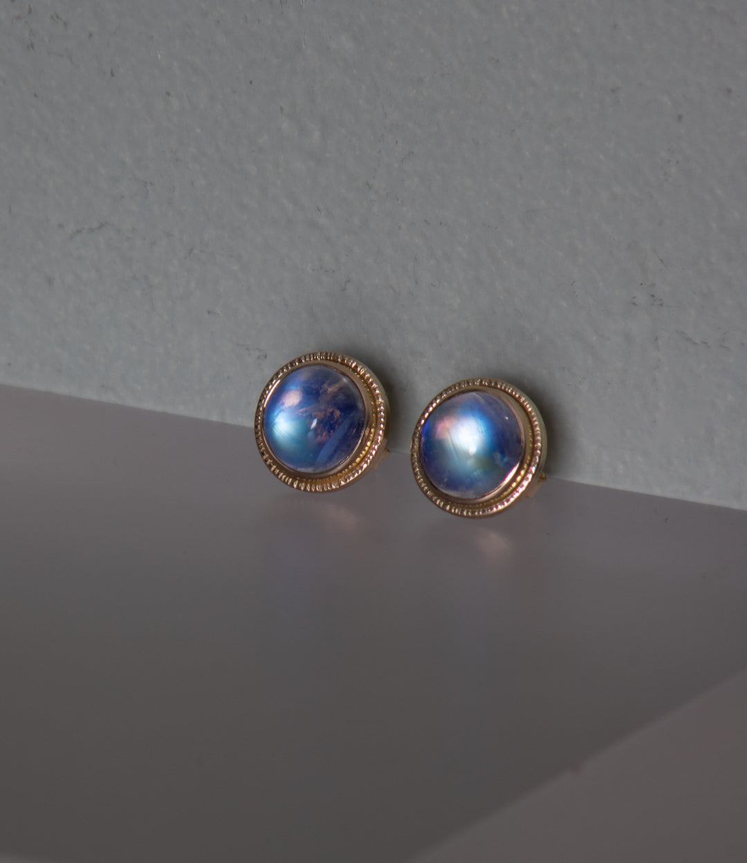 Moonstone Stud Earrings (B526)