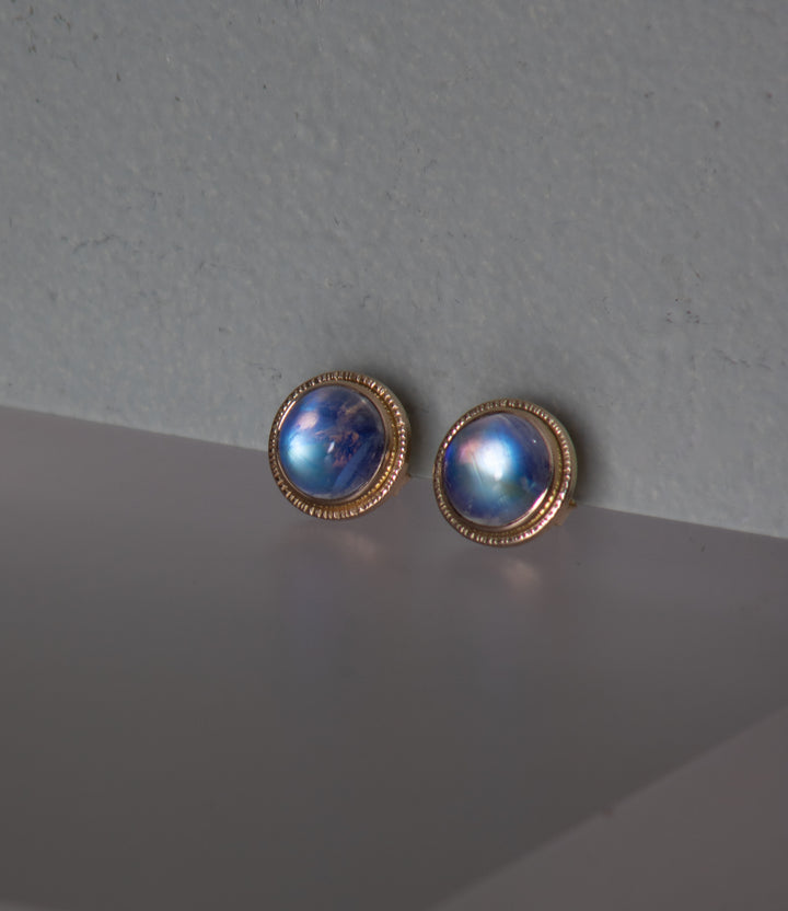 Moonstone Stud Earrings (B526)