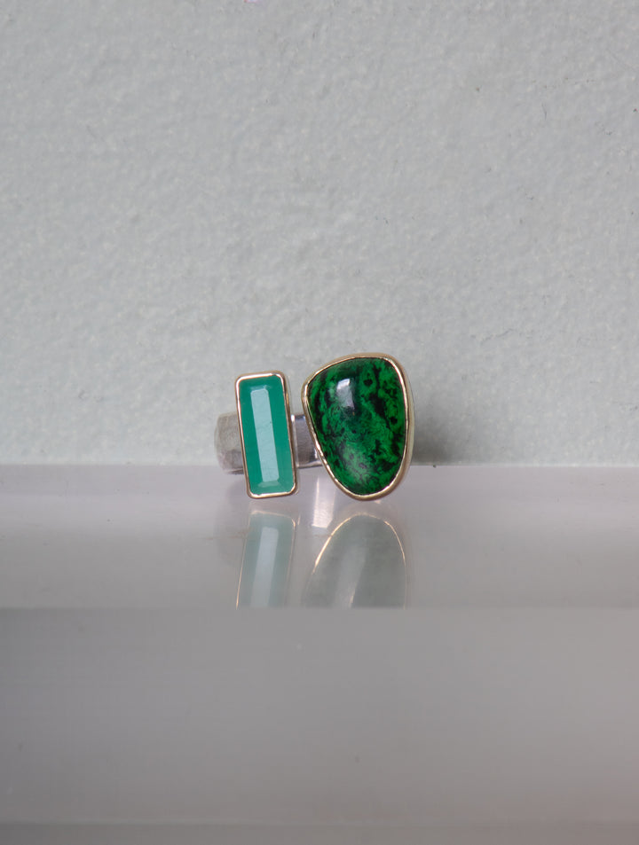 Toi et Moi Emerald and Maw Sit-Sit Ring