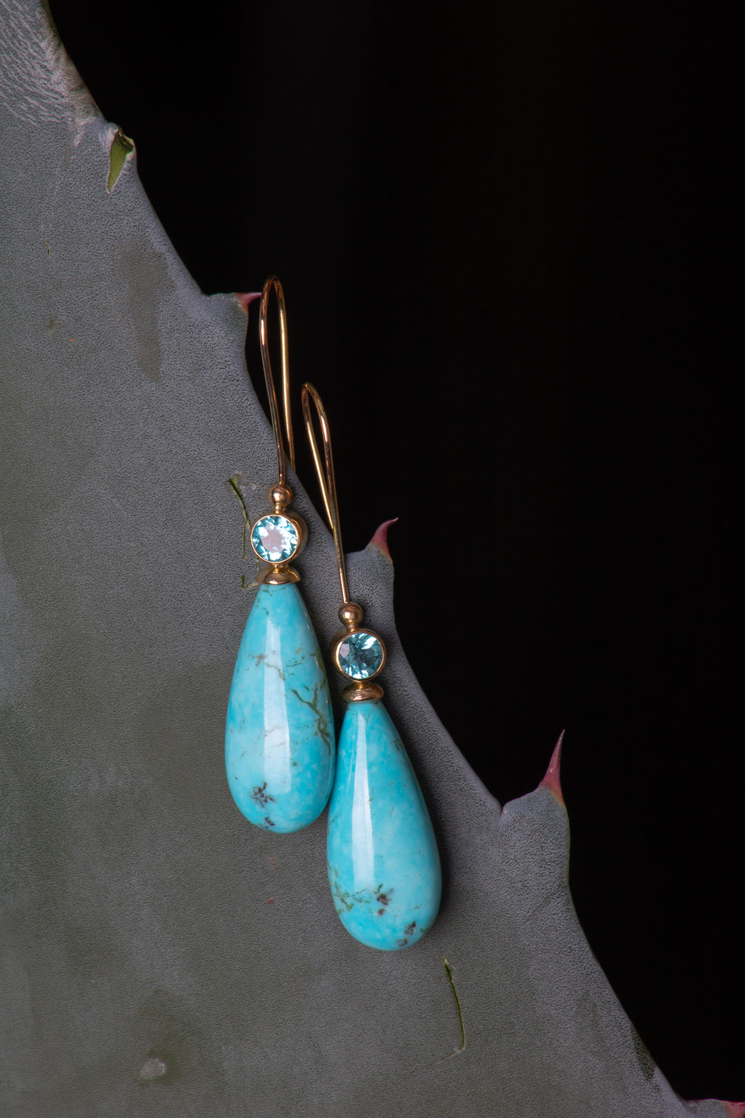 Turquoise Drop Earrings (B619)