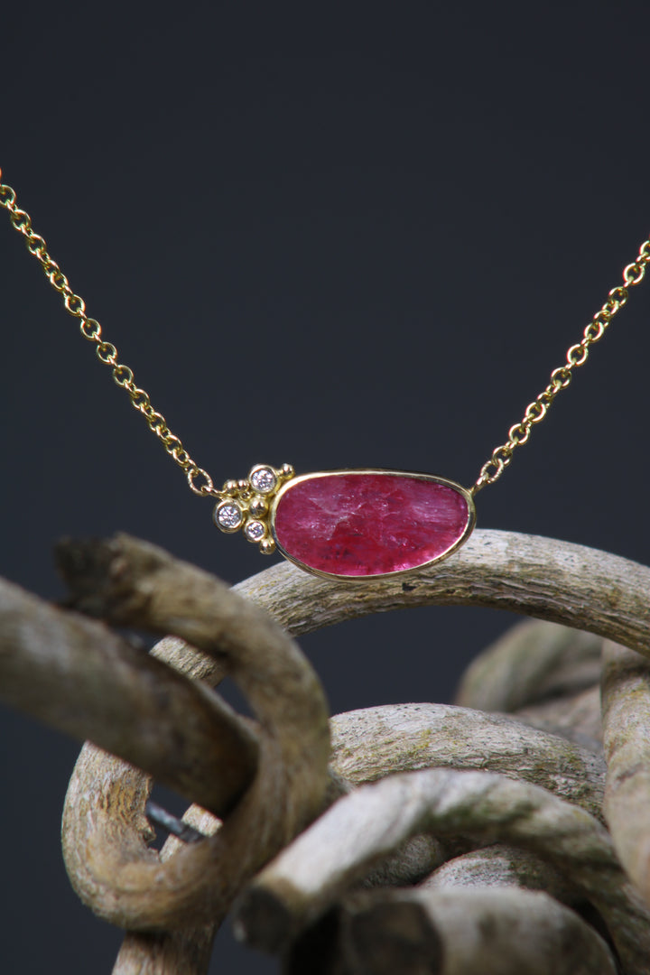 Ruby and Diamond Necklace (B132)