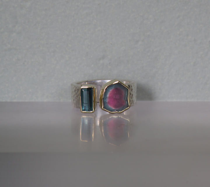 Double Tourmaline Open Style Ring (09991)