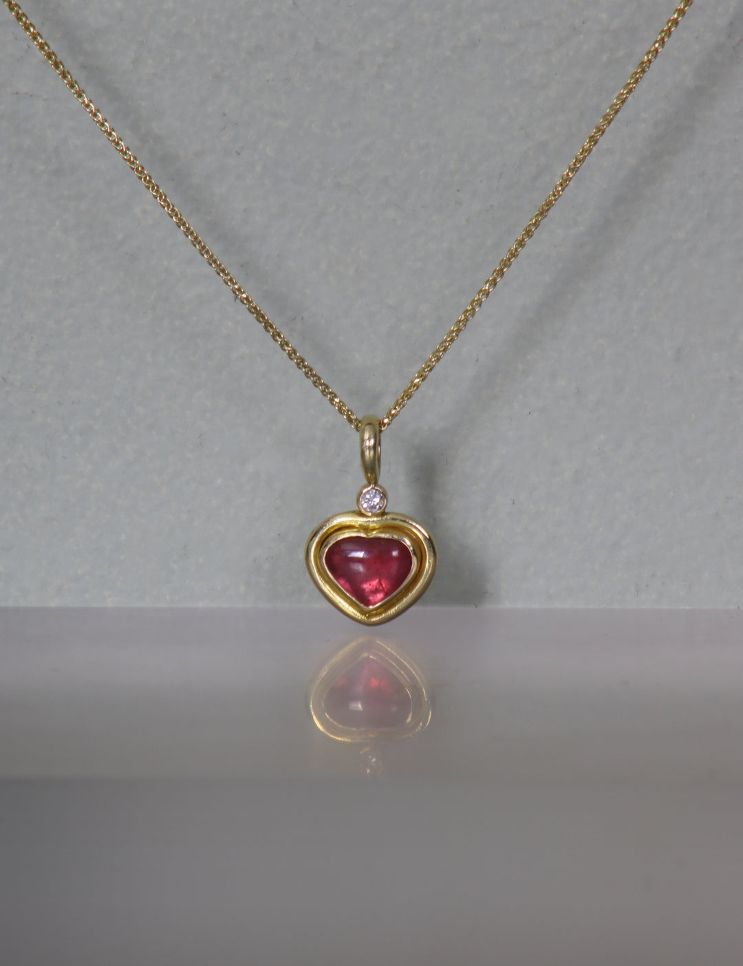 Ruby Heart Pendant (B135)