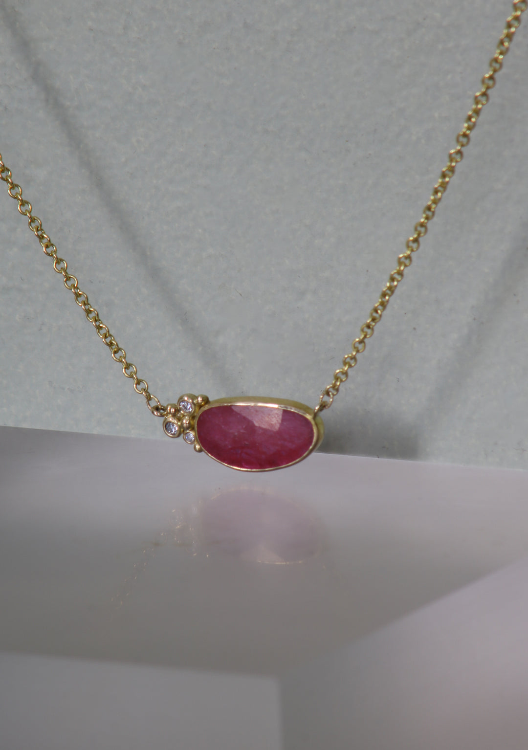 Ruby and Diamond Necklace (B132)