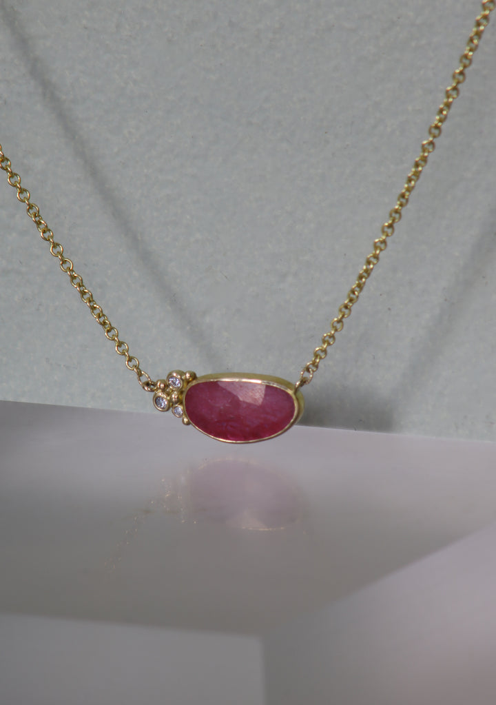 Ruby and Diamond Necklace (B132)