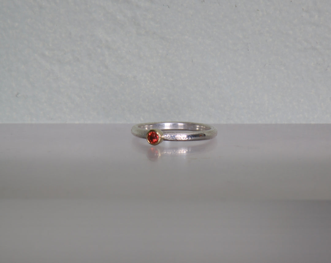 Orange Sapphire Stacking Ring (09947)