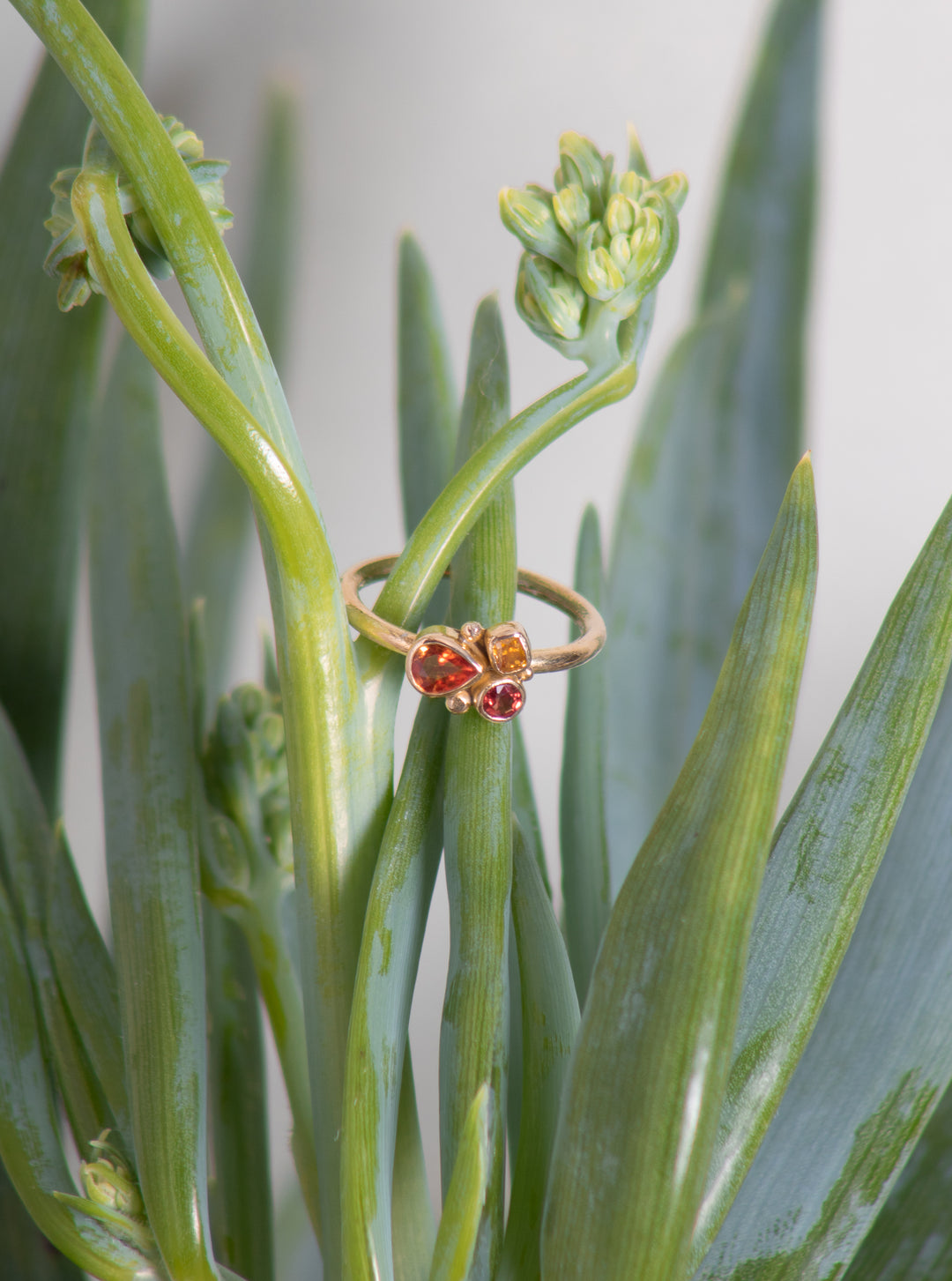 Gold Cluster Ring (Orange) (B534)