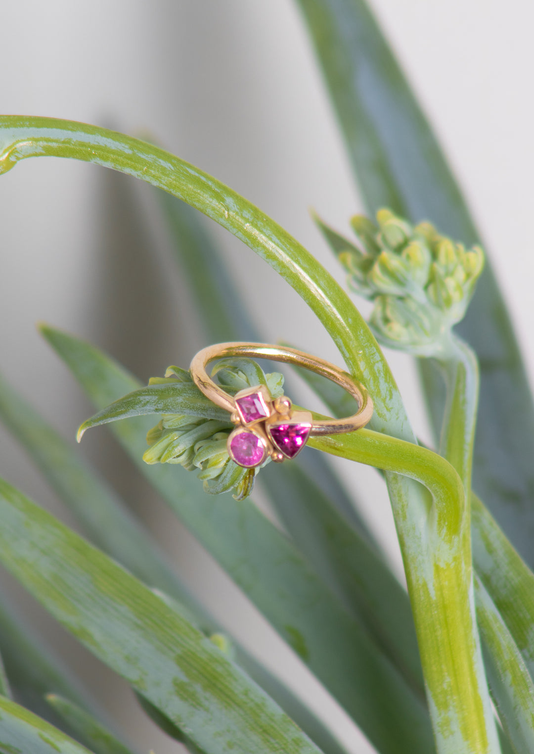 Gold Cluster Ring (Pink) (B535)