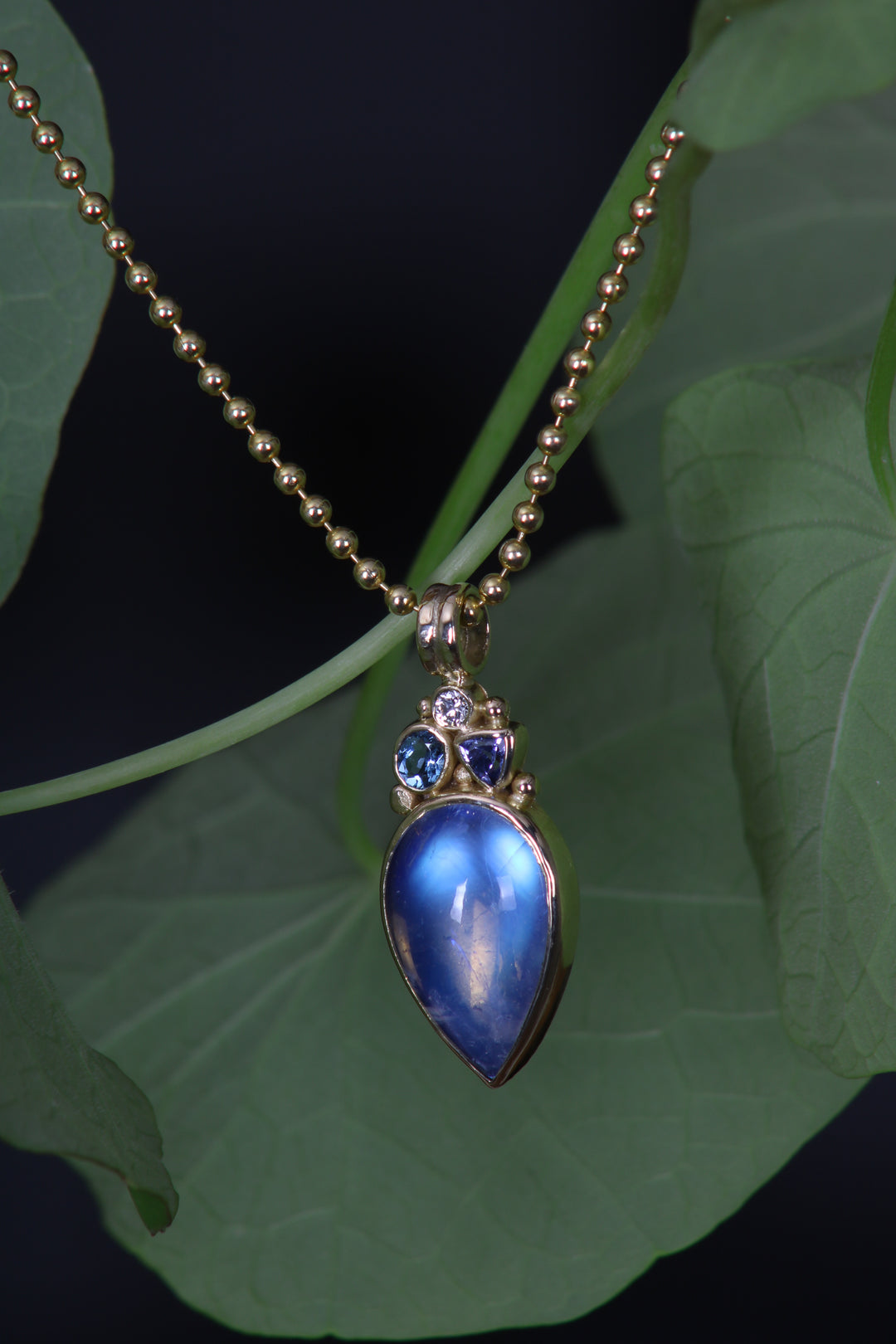 Moonstone and Mixed Gemstone Pendant (B327)