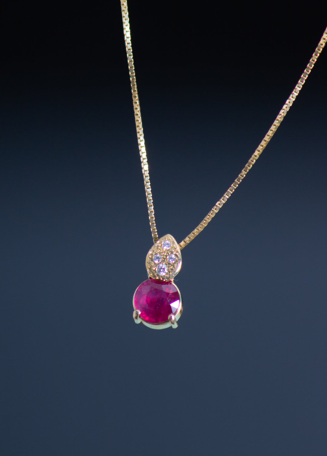 Round Ruby Pendant (B676)