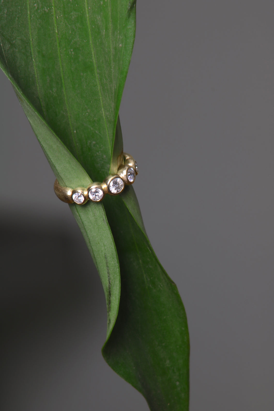 5 Diamond Yellow Gold Engagement Ring (09140)