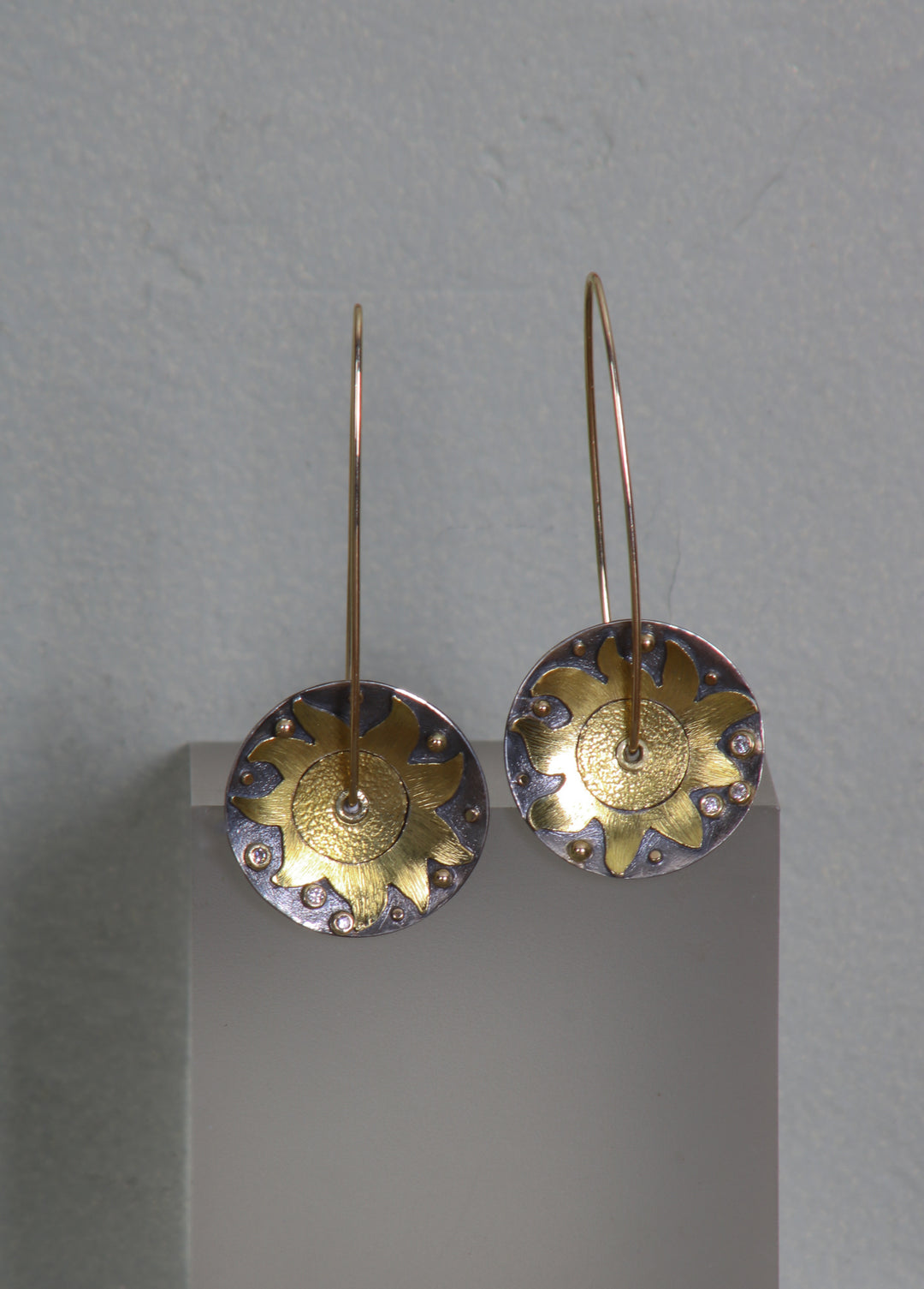 Sun Burst Hanging Earrings (B341)