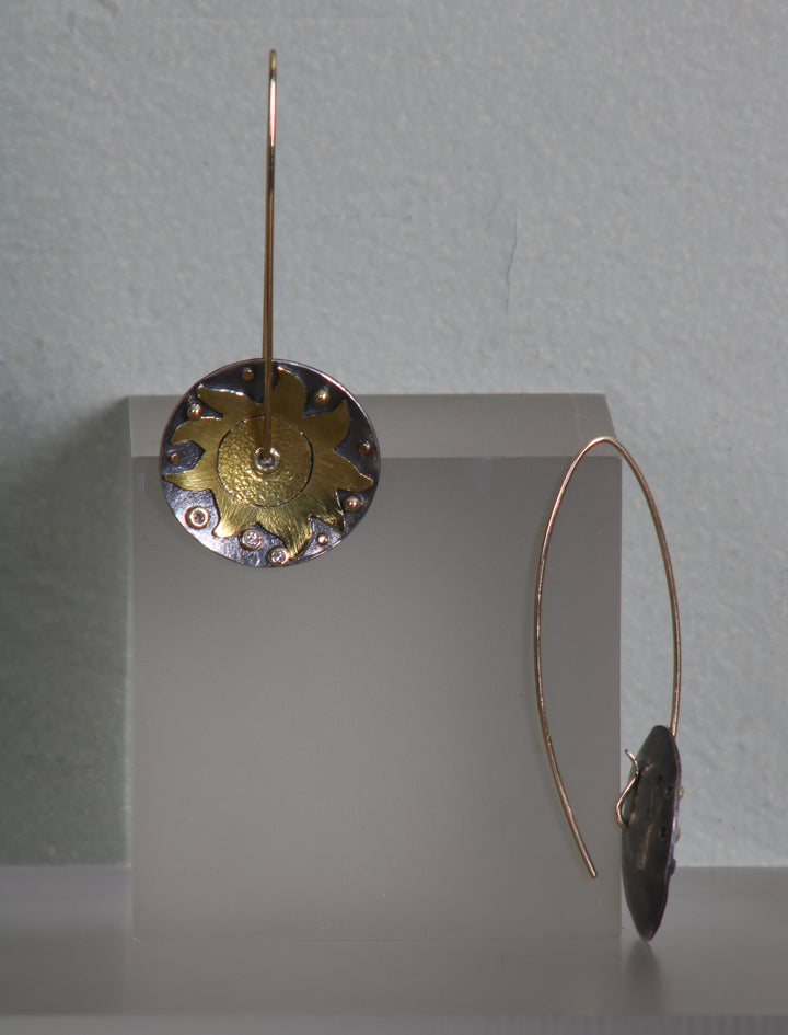 Sun Burst Hanging Earrings (B341)