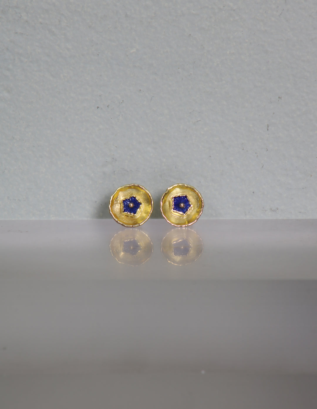 Lapis Star Earrings (B302)