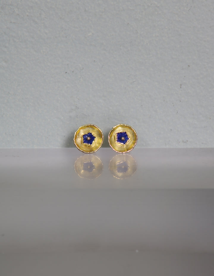 Lapis Star Earrings (B302)