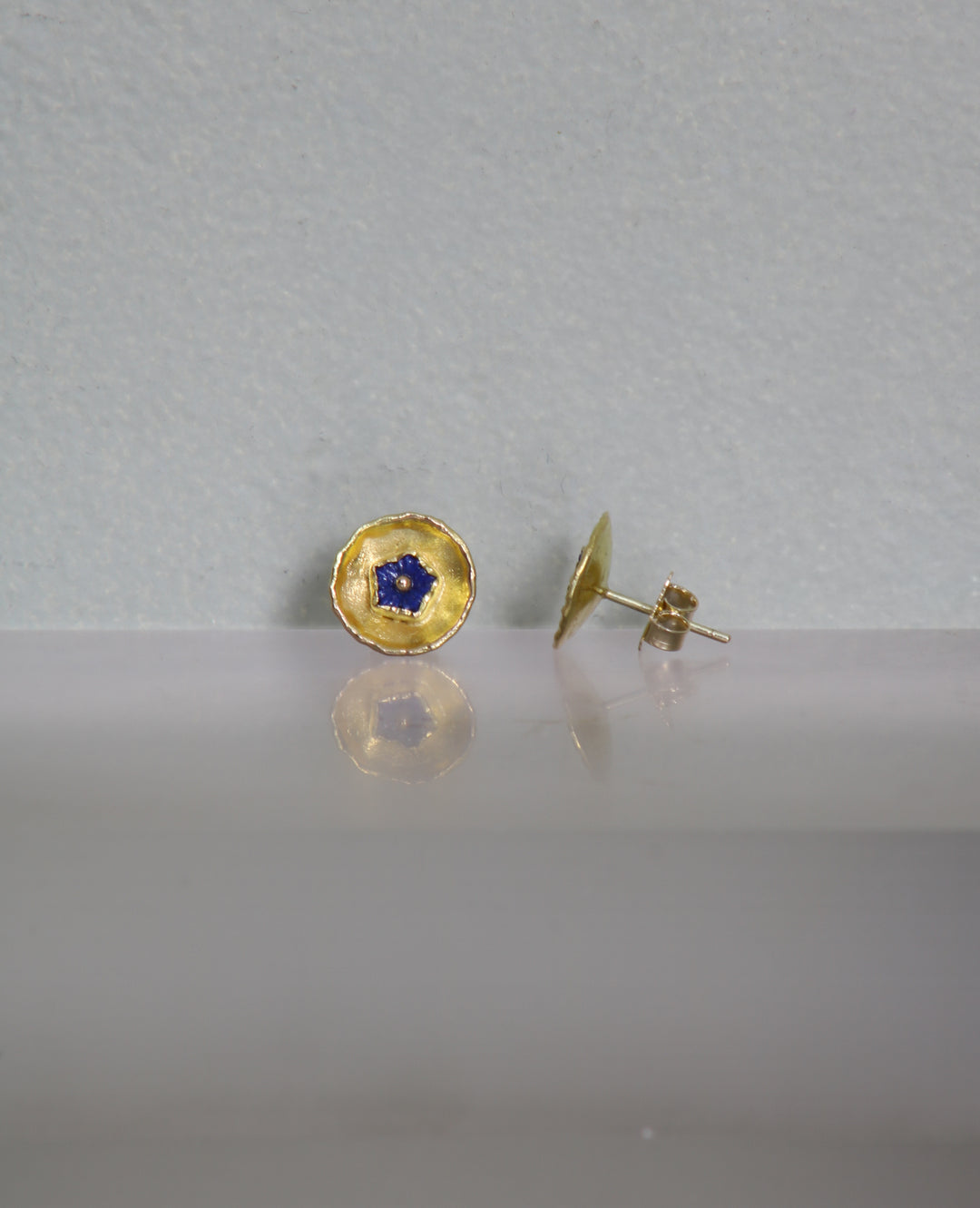 Lapis Star Earrings (B302)
