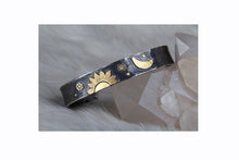 Load image into Gallery viewer, Mixed Metal Sun &amp; Moon Bracelet 02157 - Ormachea Jewelry
