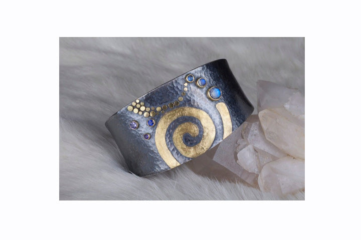 Mixed Metal Spiral Bracelet 0491 - Ormachea Jewelry