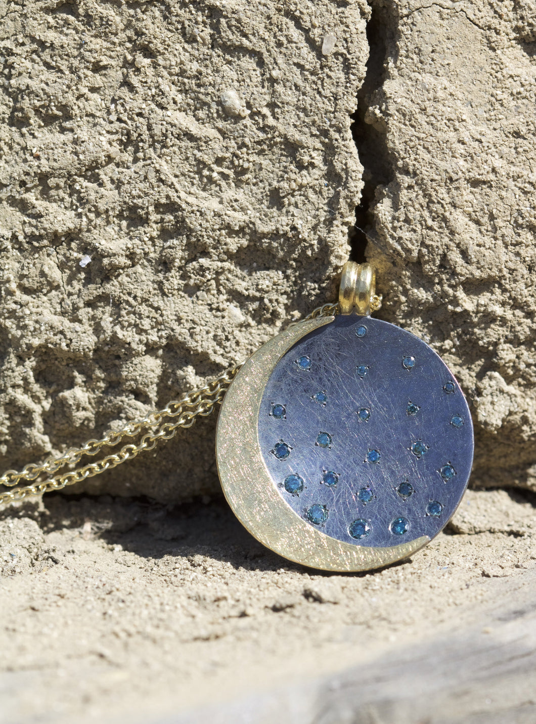 Blue Diamond Starry Pendant 05369 - Ormachea Jewelry