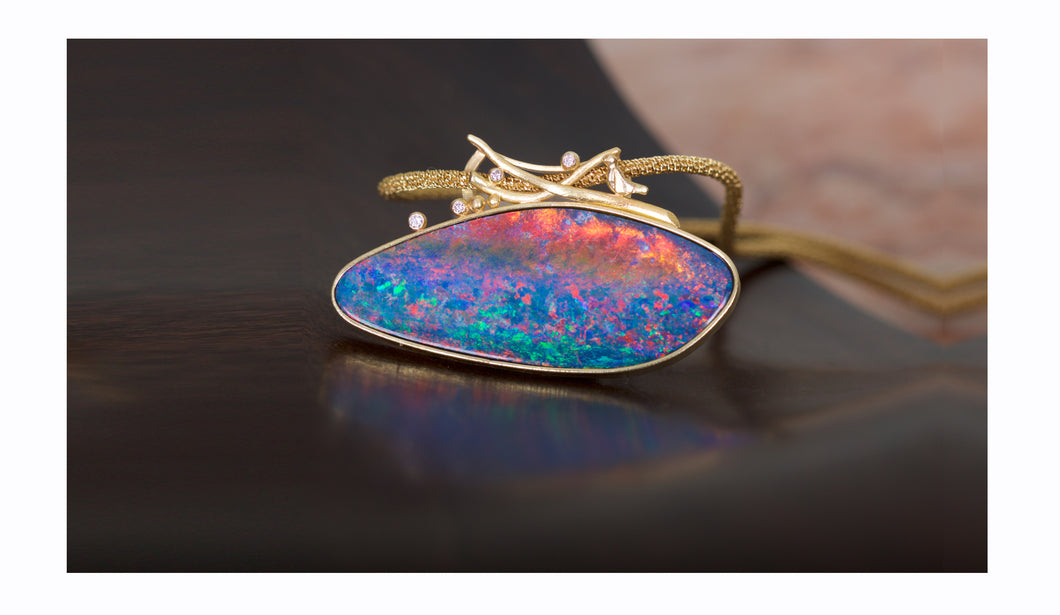 Fiery Opal Pendant 05382 - Ormachea Jewelry